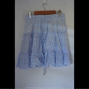 Princess Polly | Light Blue Floral Mini Skirt | Size 6